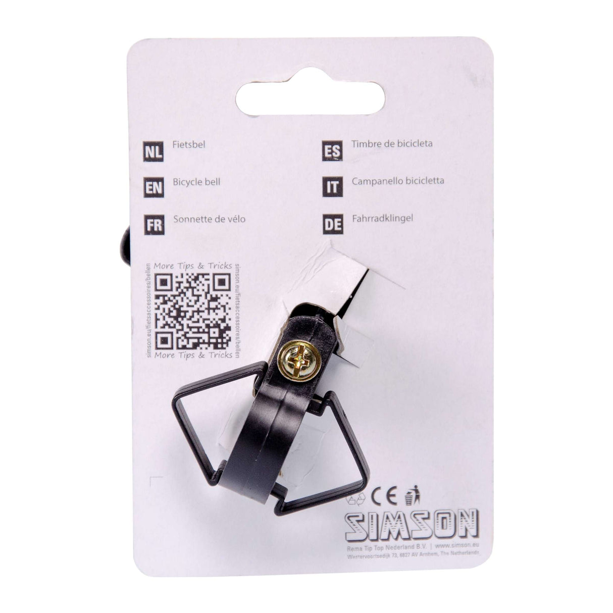 Simson Bicycle Bell Hybrid Schwarz auf der Speisekarte