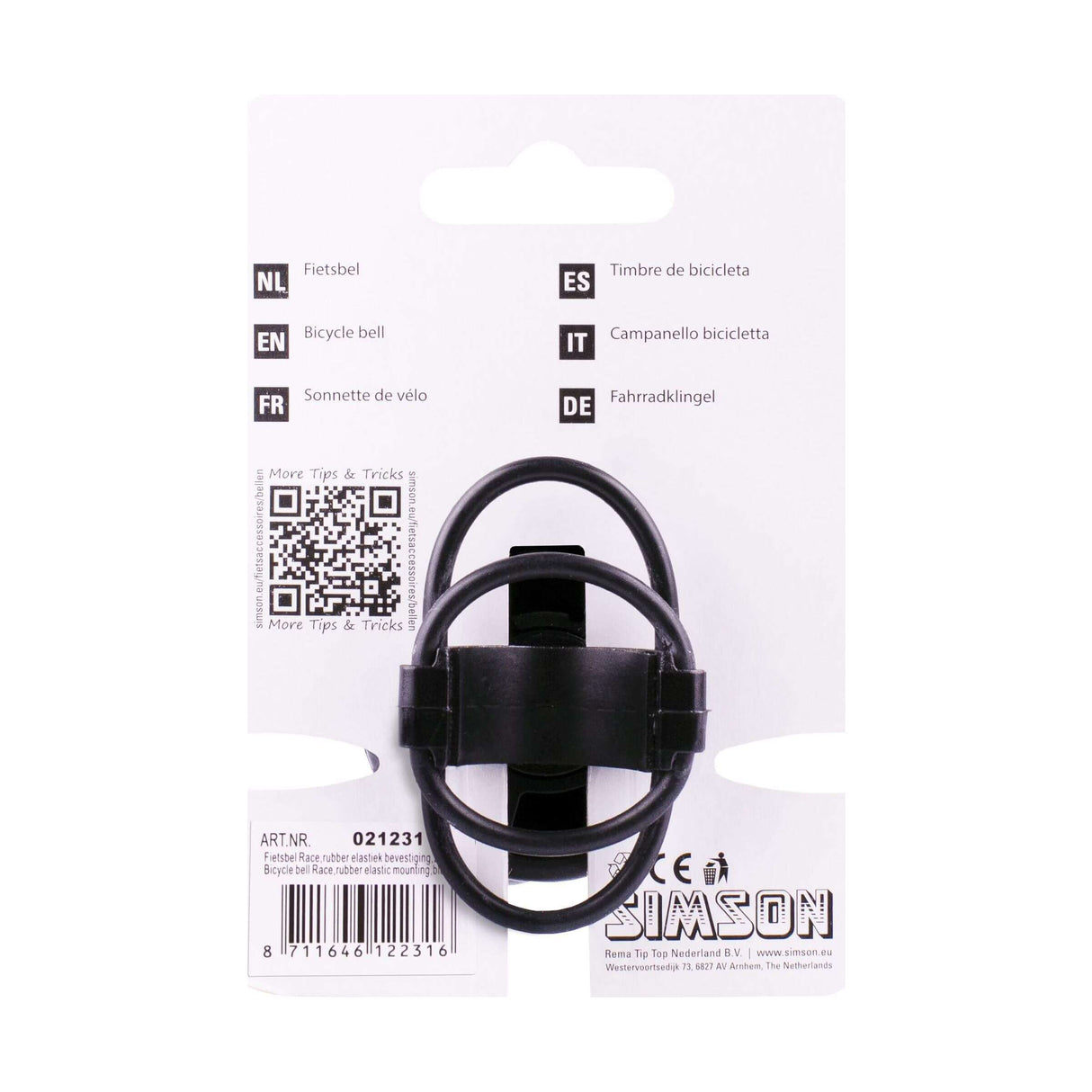 Simson Fietsbel Race Black Elastic Attachment на картата