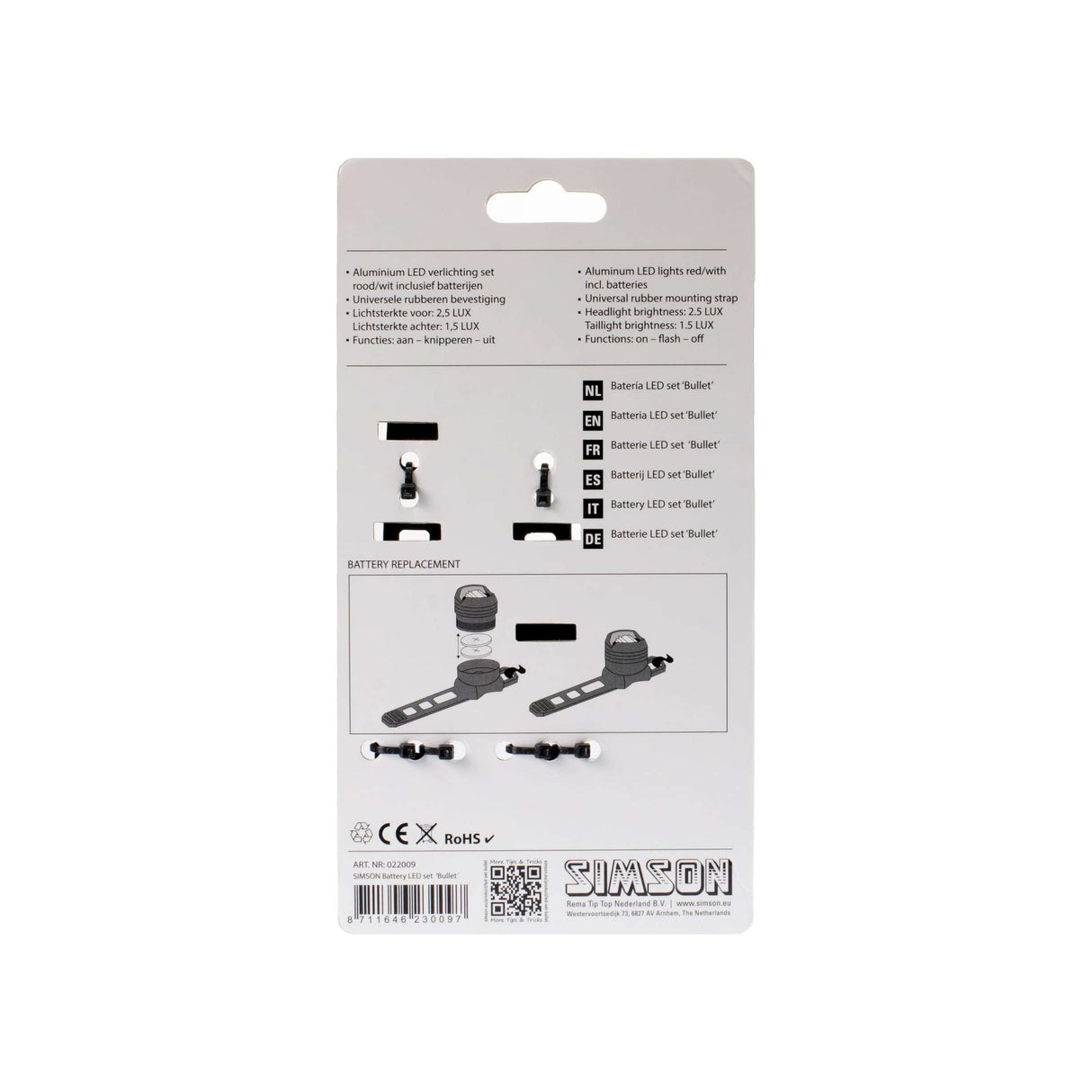 Simson bullet 1 led lighting set