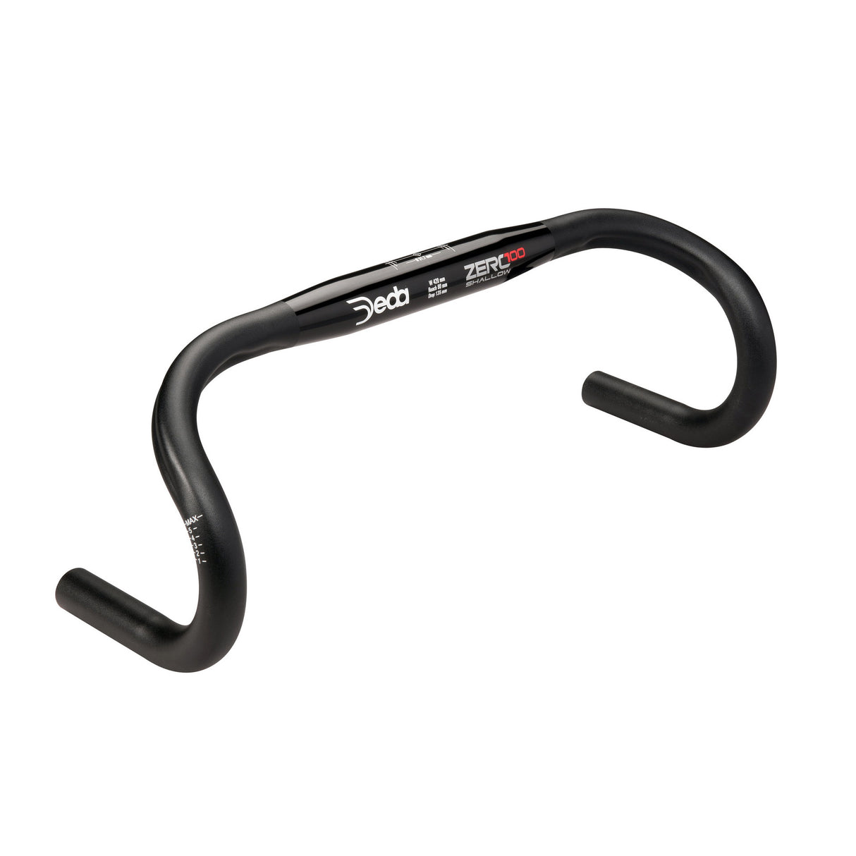 Deda Steering Bend Zero100 aluminium noir peu profond 46 cm