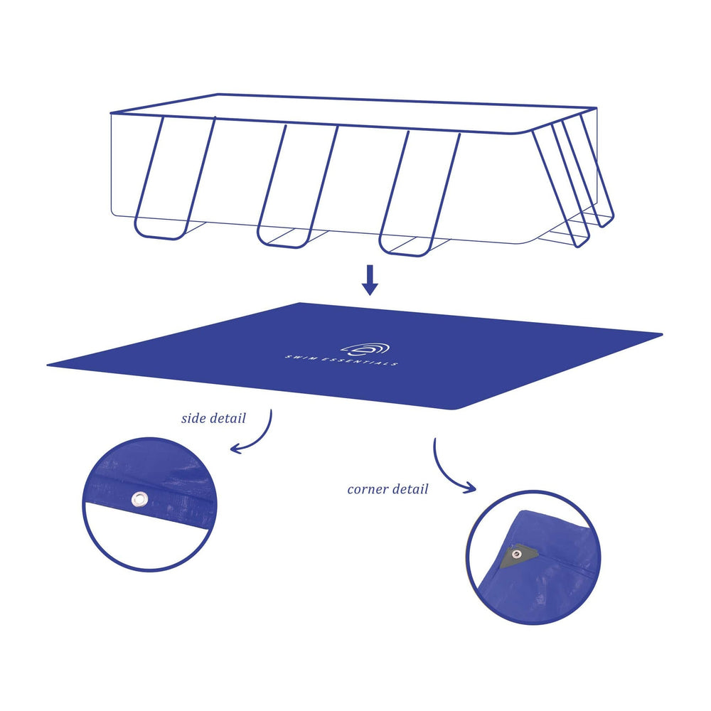 Elegance | dark blue groundsheet swimming pool 200x400 cm