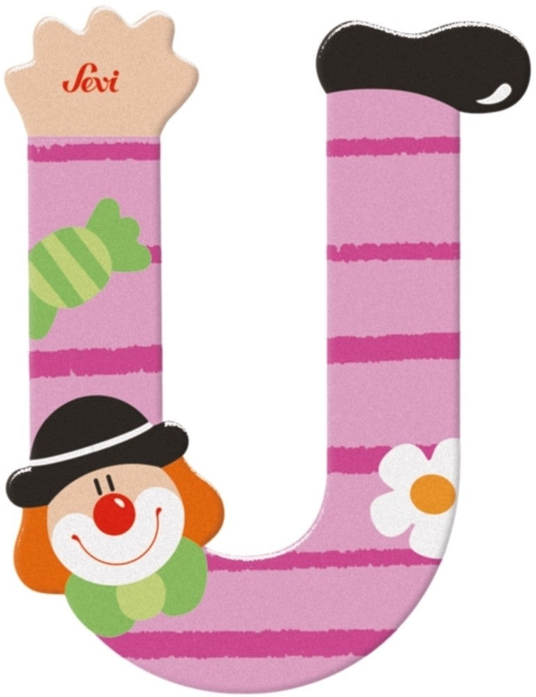 Sevi letter clown u: 10 cm (81757)