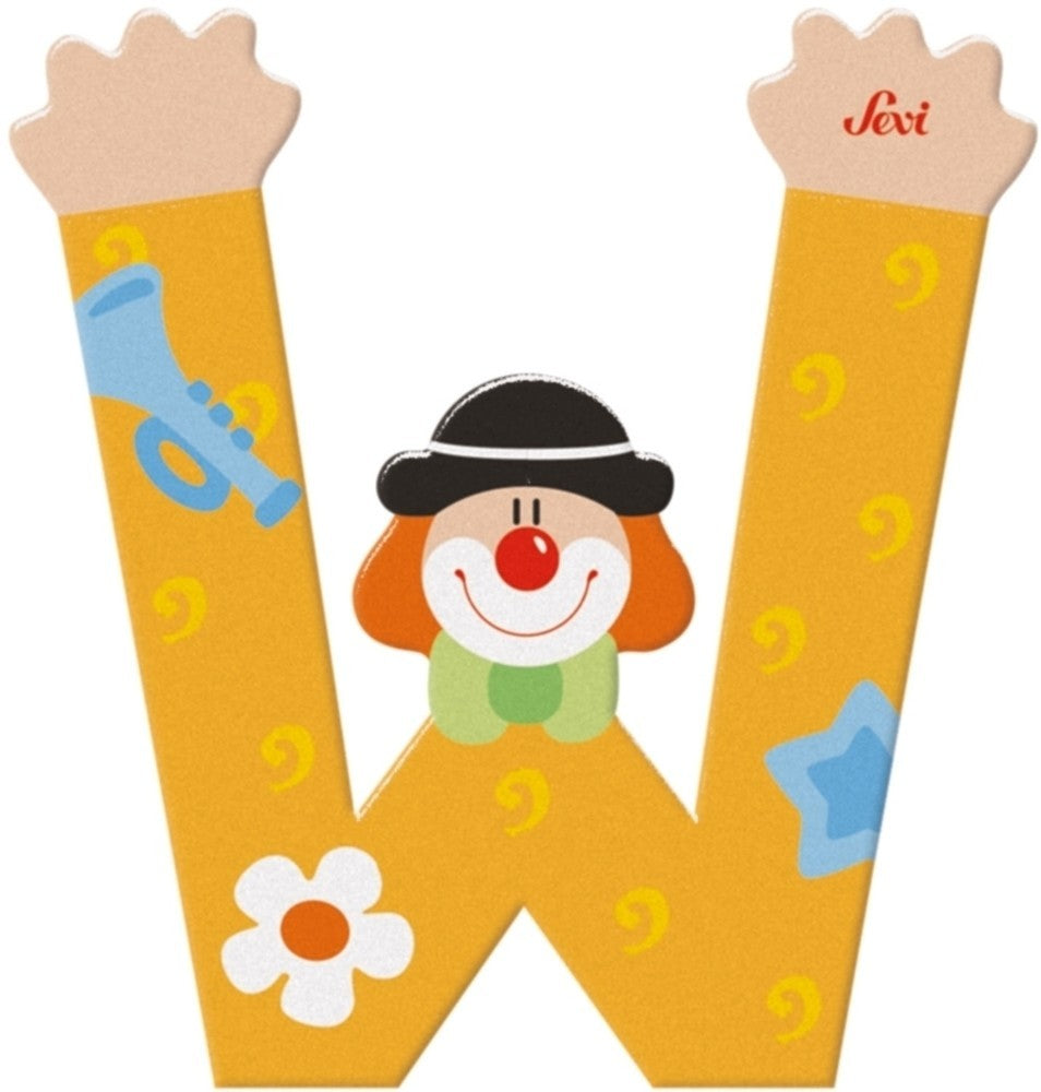 Sevi letter clown w: 10 cm (81759)