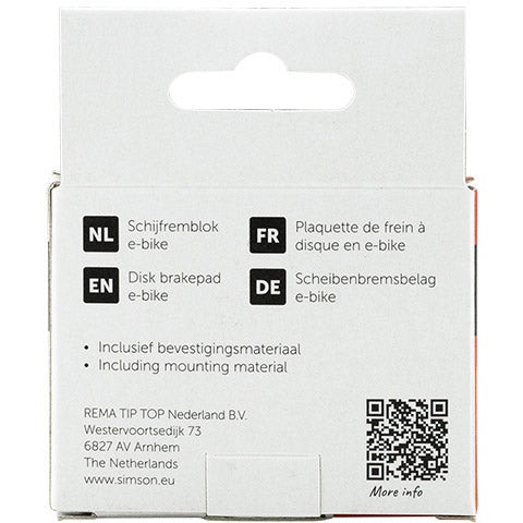 Simson disc brake pads e-bike shimano tektro