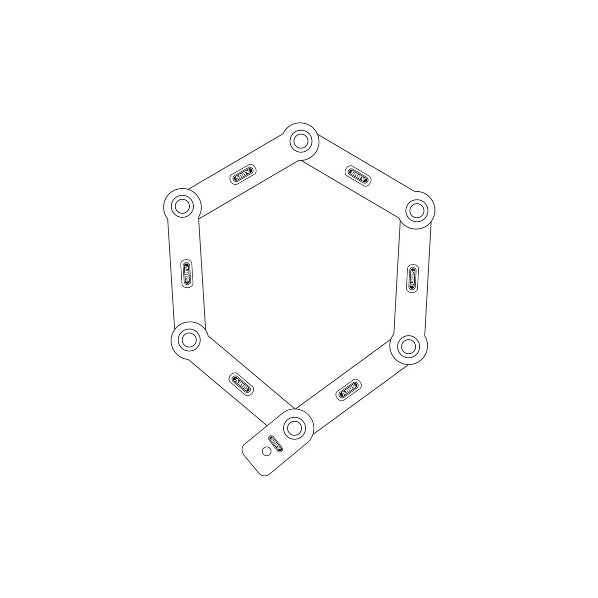 Abus bordo ugrip 5700 rosso 80 cm Fietslot