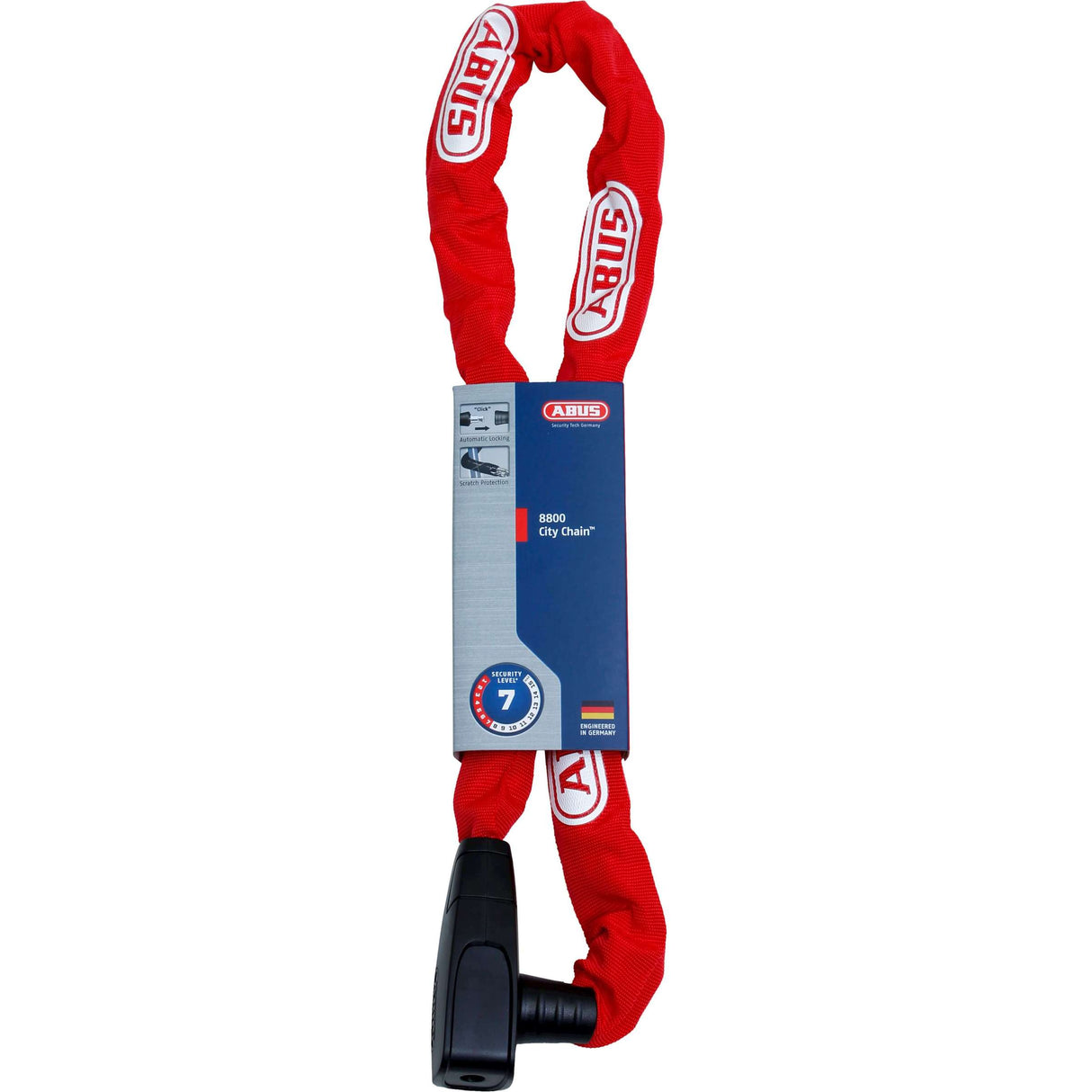 Abus CityChain 8800 120 Rot - Kettenschloss 120 cm