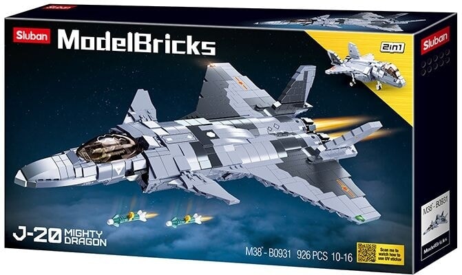 Sluban gevechtsvliegtuig mighty dragon j-20 : 926 stuks (m38-b0931)