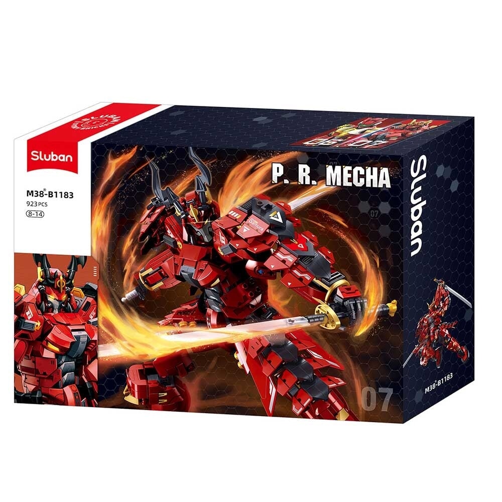 Sluban p.r. mecha rood zwart (m38-b1183)