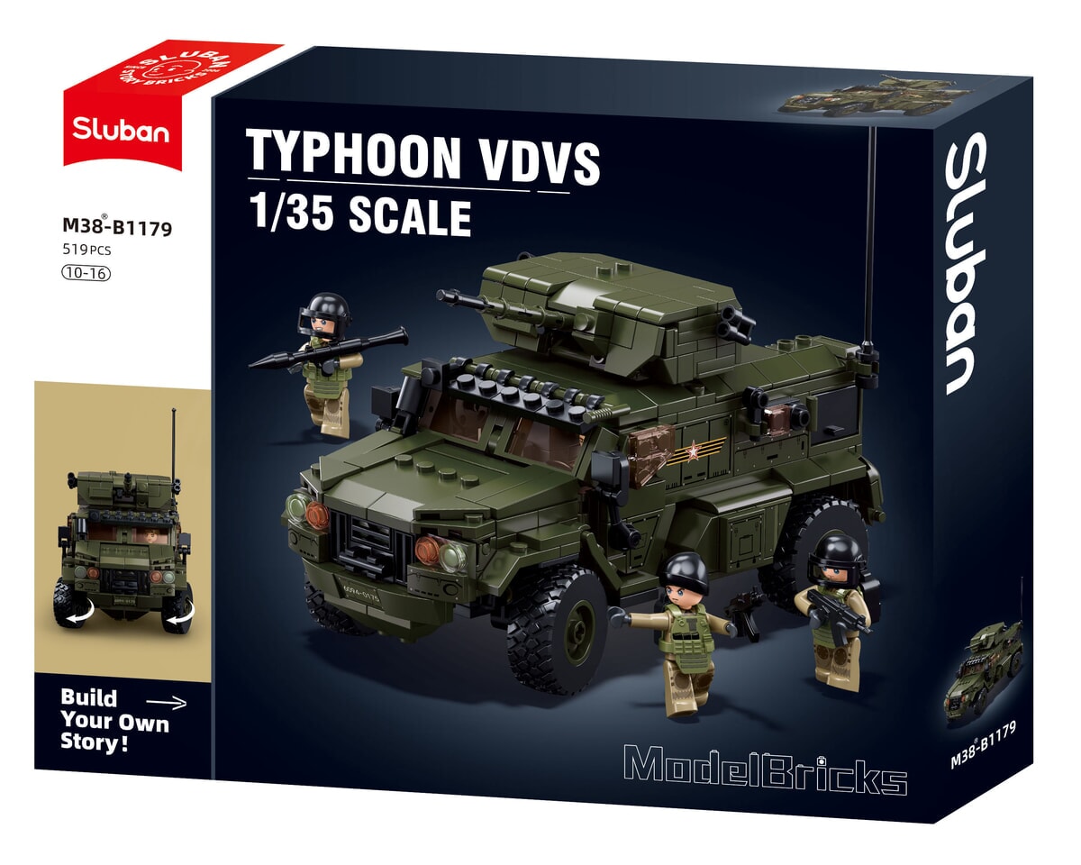 Sluban modelbricks typhoon aanvalsgevechtsvoertuig (m38-b1179)