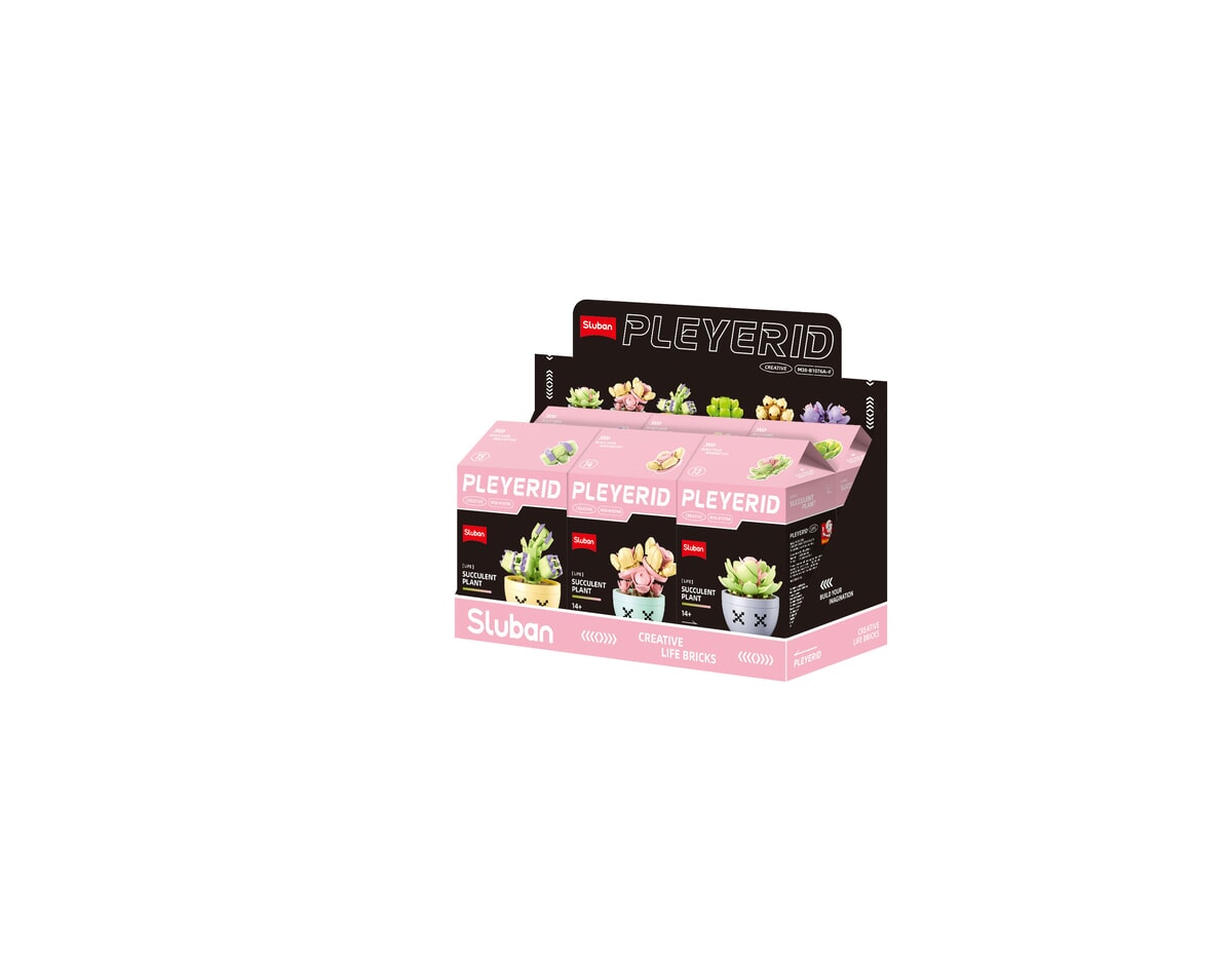 Sluban potted plants succulant (m38-b1076) display