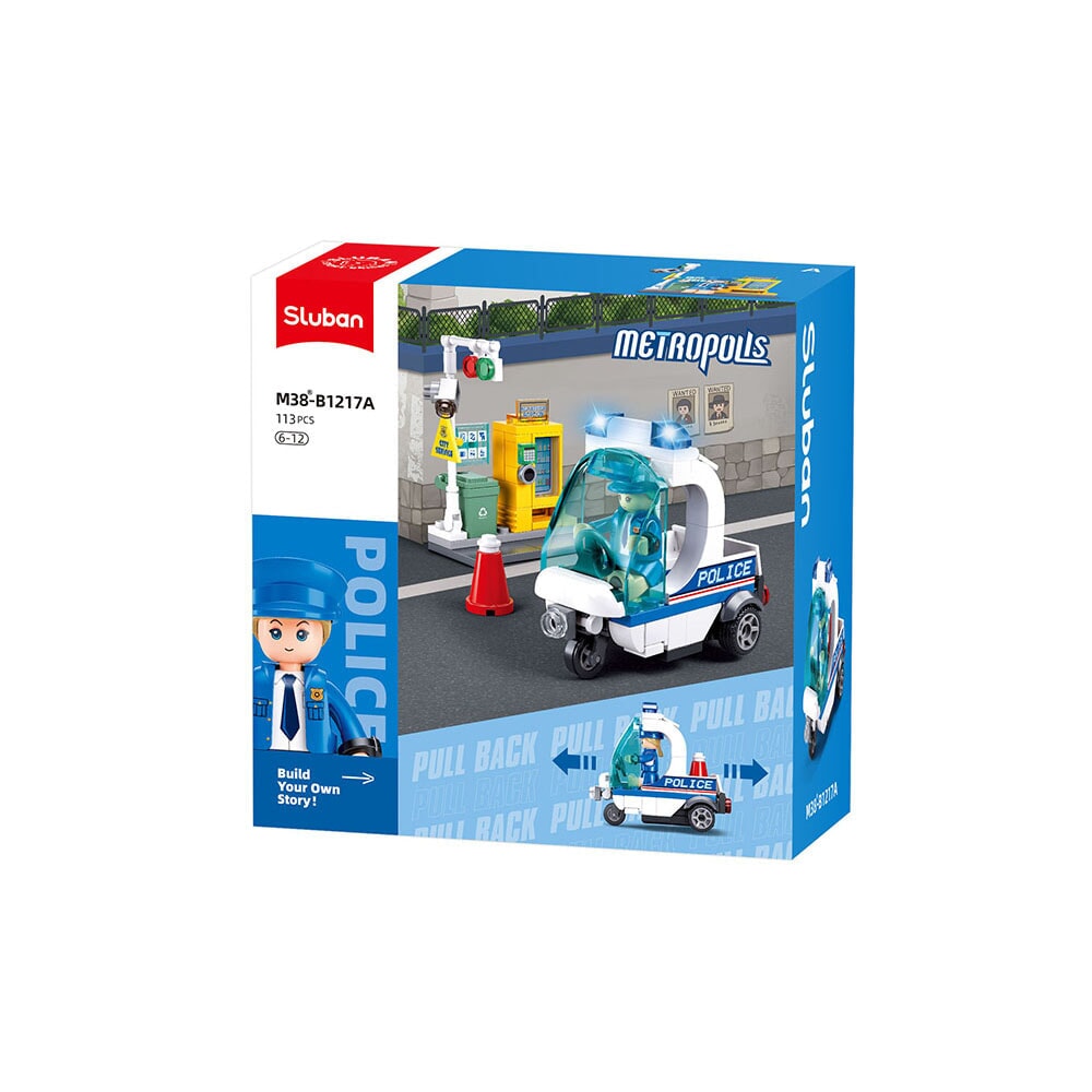 Sluban metropolis police - alley patrol (pull back) metropolis (m38-b1217a)