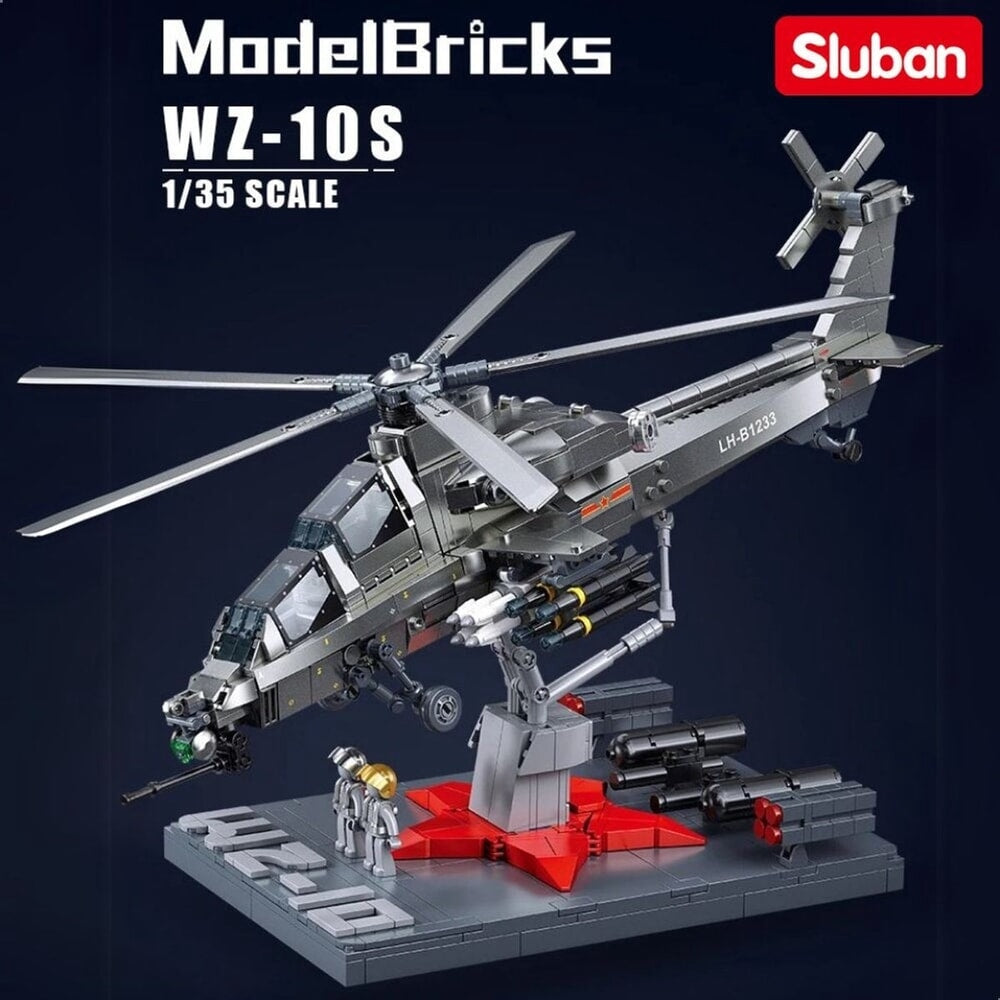 Sluban modelbricks gevechtshelikopter wz-10s 1 35 (m38-b1233)