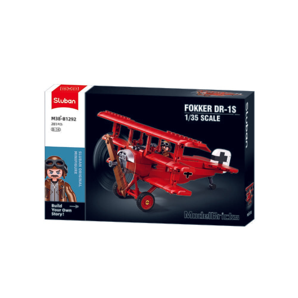 Sluban modelbricks direvliegtuig fokker dr-1s 1 35 (m38-b1292)