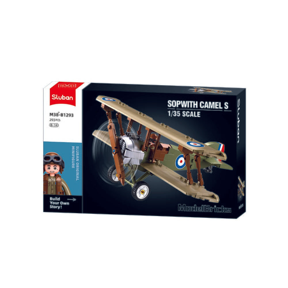 Sluban modelbricks jachtvliegtuig sopwith camel s 1 35 (m38-b1293)