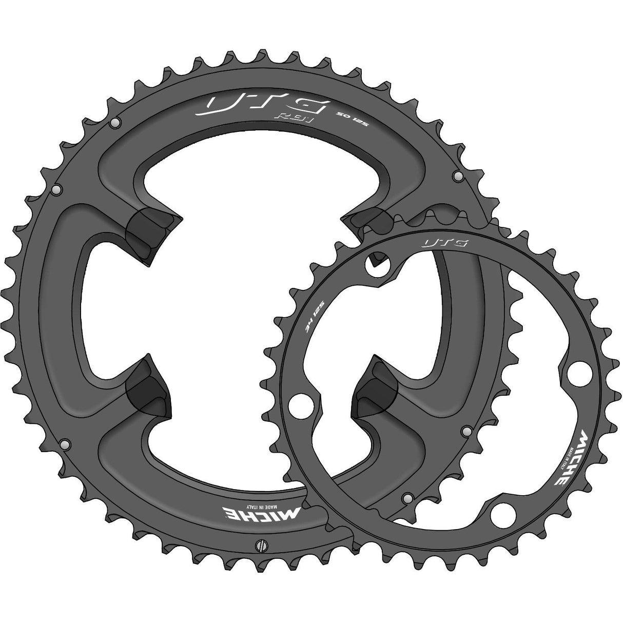 Miche chainring utg r71 12v 48t black with bolts