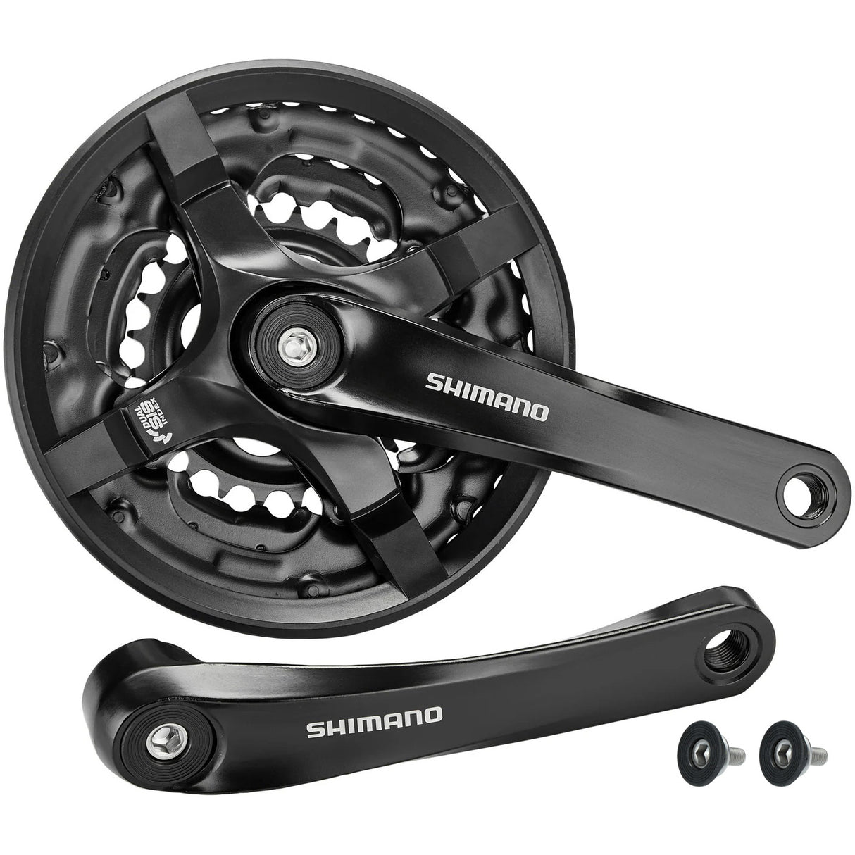 Shimano crankset tourney 6 7 8v 24 34 42t 170mm black oem