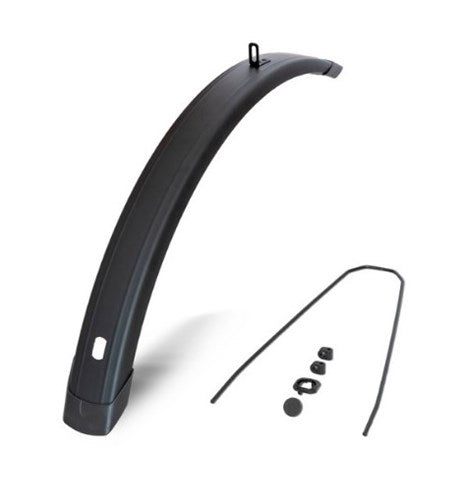 Eurofender front mudguard 28 inch 72mm flat matt black tempo square