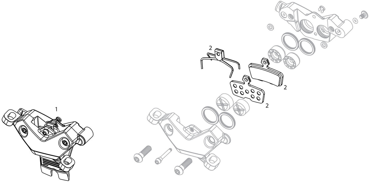 Sram disc brake db8 . disc brake db8 fr. 950mm