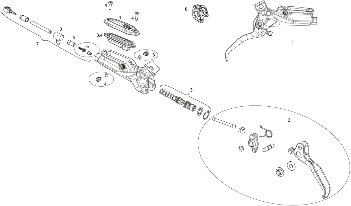 Sram brake lever brake lever matt black