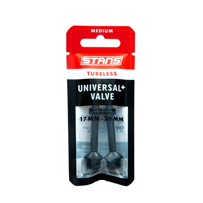 Stans stan's tubeless universal+ valves - medium - black