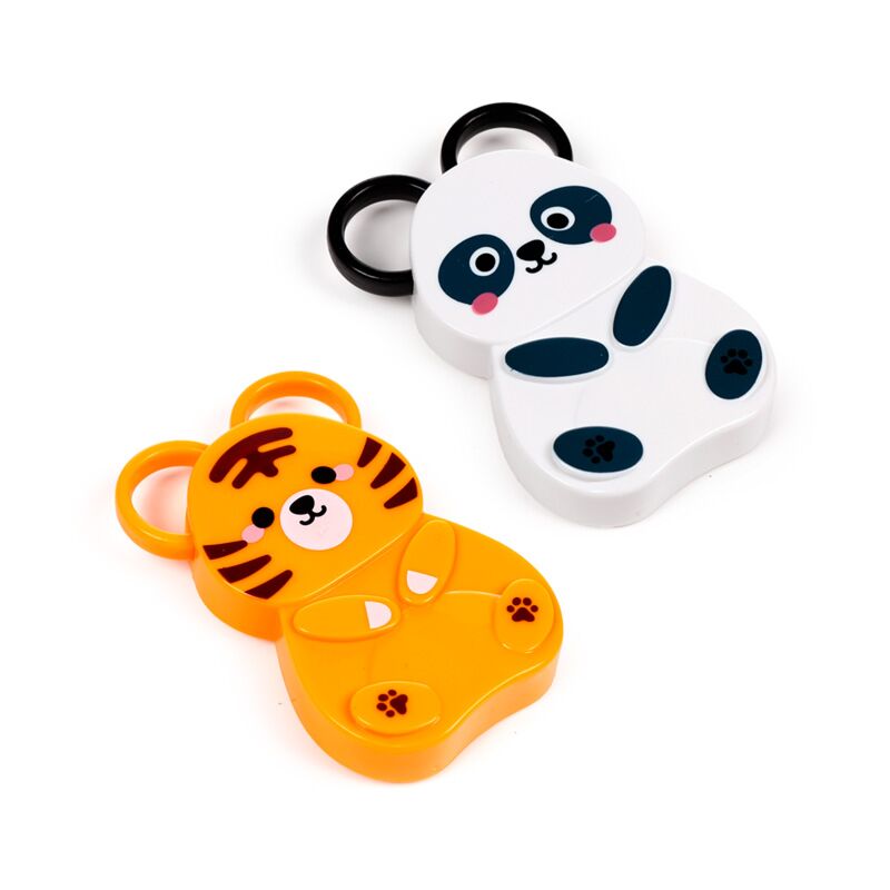 Tesoura infantil Adoramals animais selvagens em suporte magnético