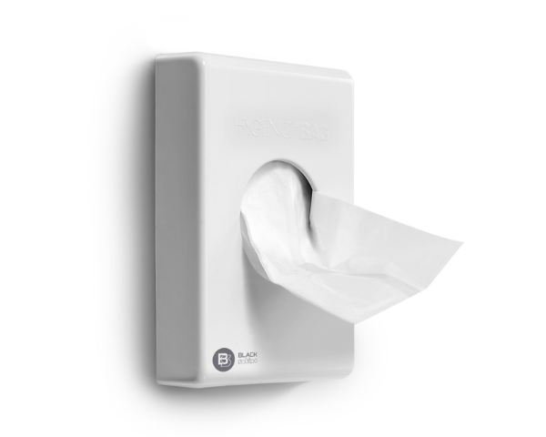 Dispensador de bolsas higiénicas Satino blanco (100x25x135 mm)