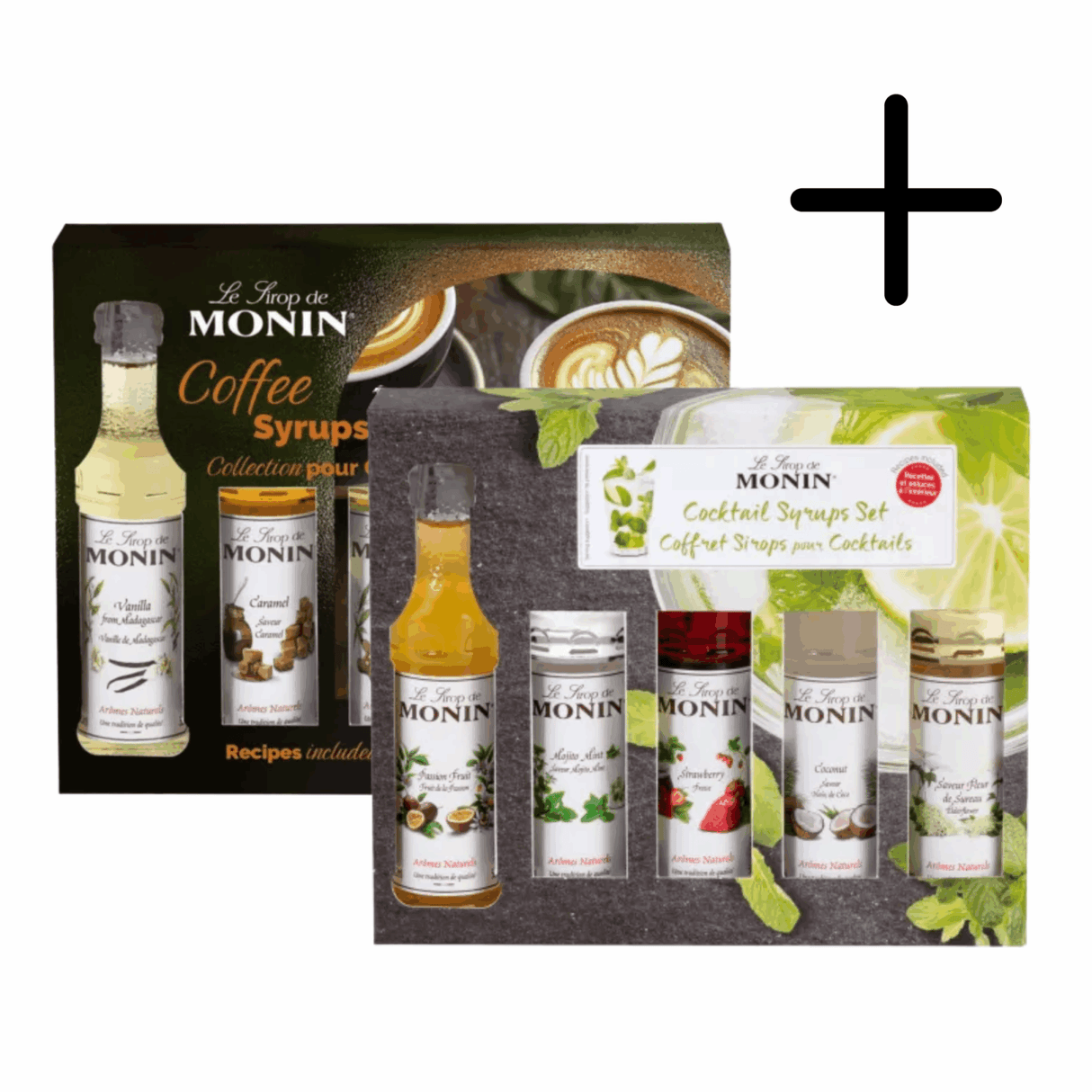 Monin sirup cocktailsæt + gavesæt 5 x 5cl