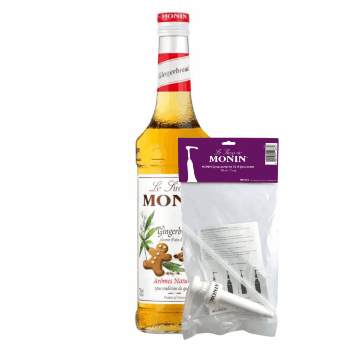 Pan de jengibre con almíbar Monin (70 cl) + bomba de almíbar (10ml)