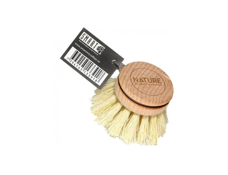 Smart loose dishwashing brush head tampico fibers