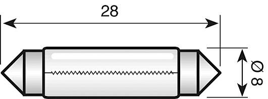 Spahn soffitte soffitte 6v 3w sv8.5-8