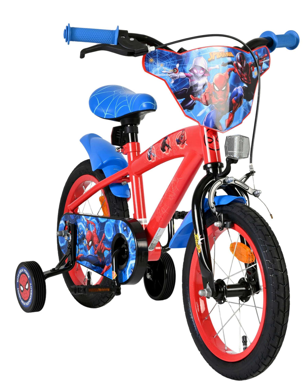 Spiderman Marvel Spider-Man children's bike - boys - 14 inch - red blue