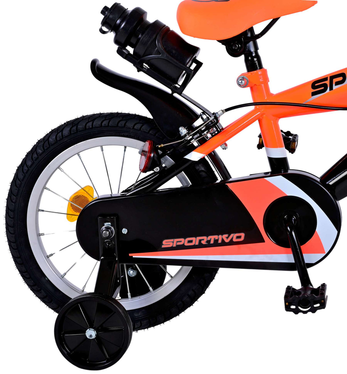 Valorare SportVo Children's Bike Boys da 14 pollici Neon Oranje Black Freni a due mani