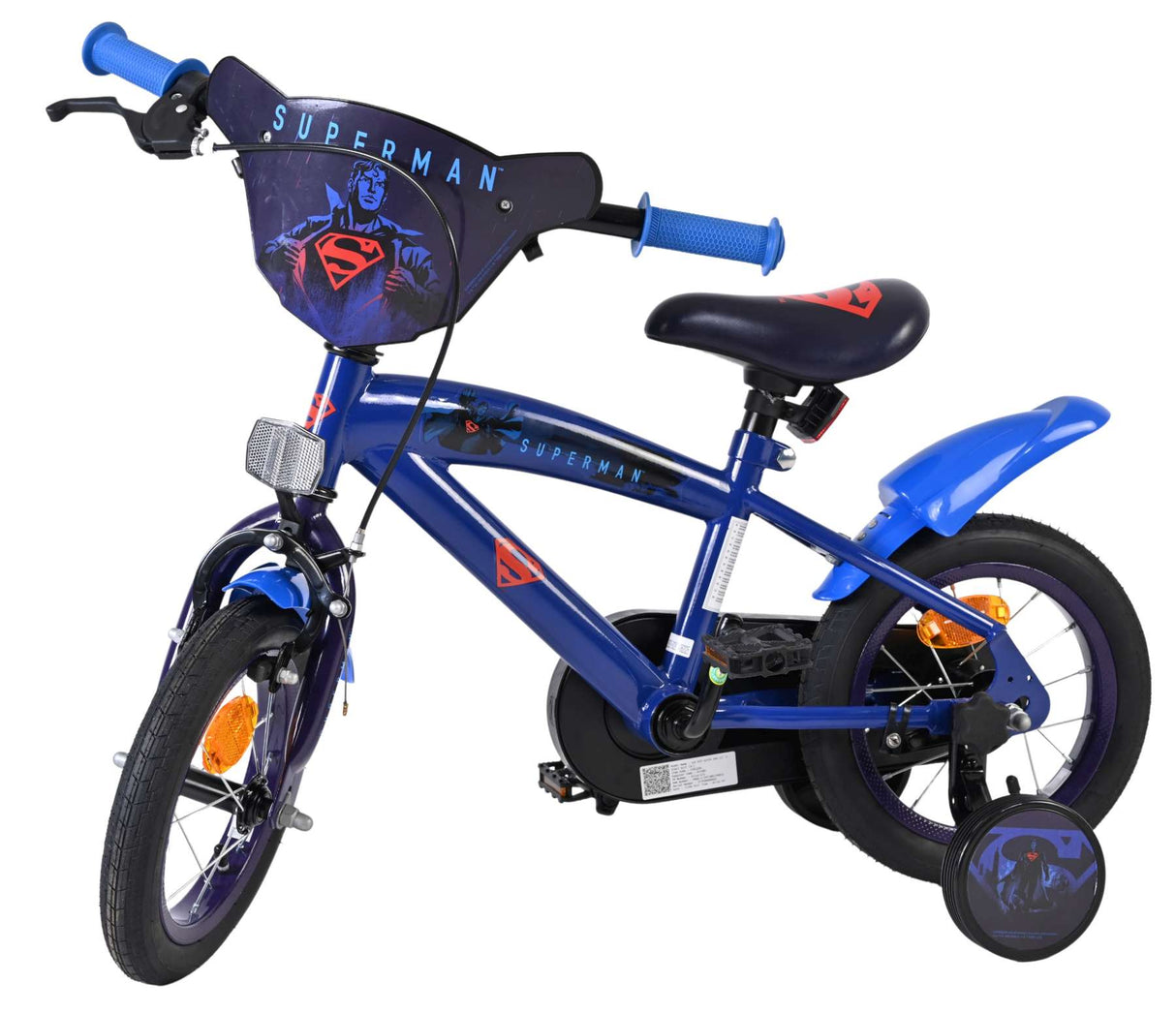 Superman kinderfiets - jongens - 12 inch - blauw