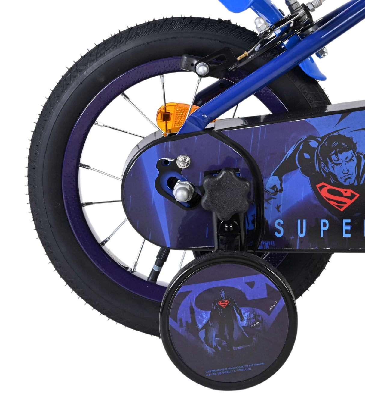 Superman kinderfiets - jongens - 12 inch - blauw - twee handremmen