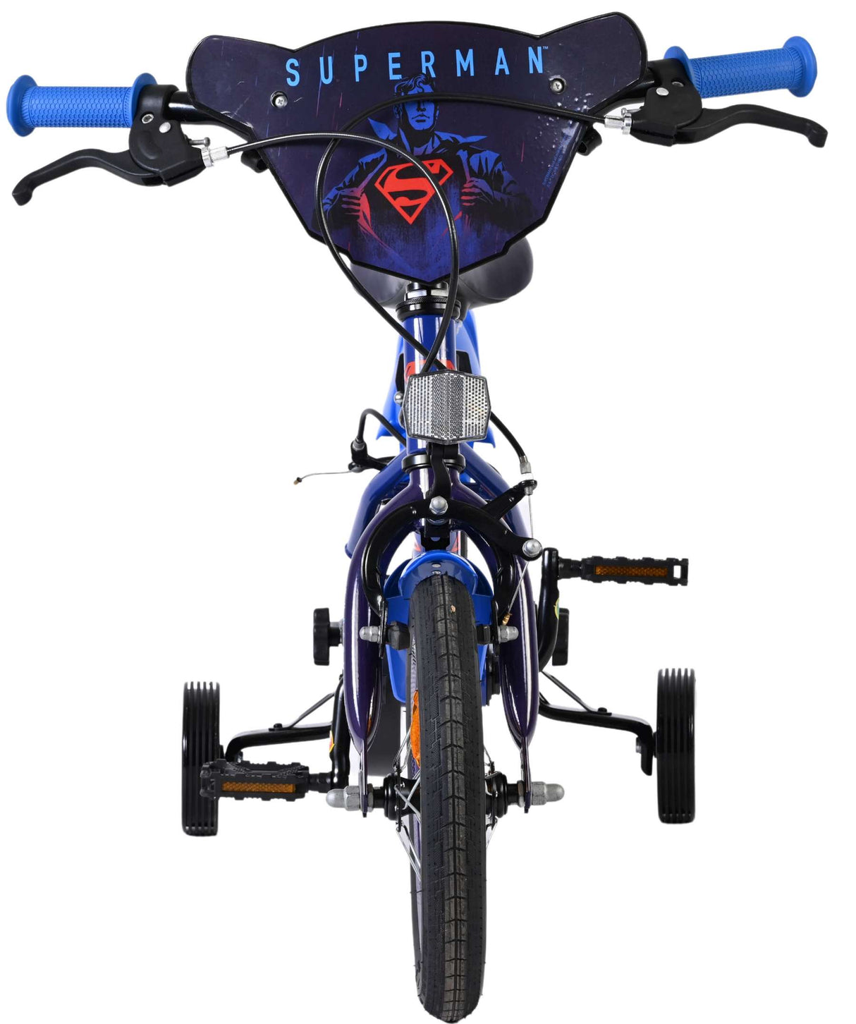 Superman kinderfiets - jongens - 12 inch - blauw - twee handremmen