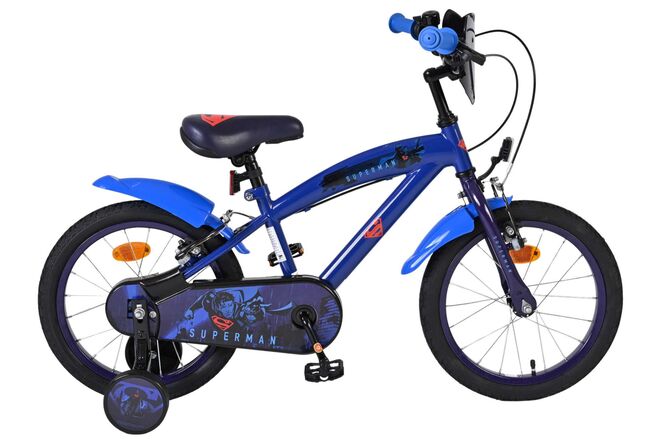 Superman children's bicycle - boys - 16 inch - blue - two hand brakes