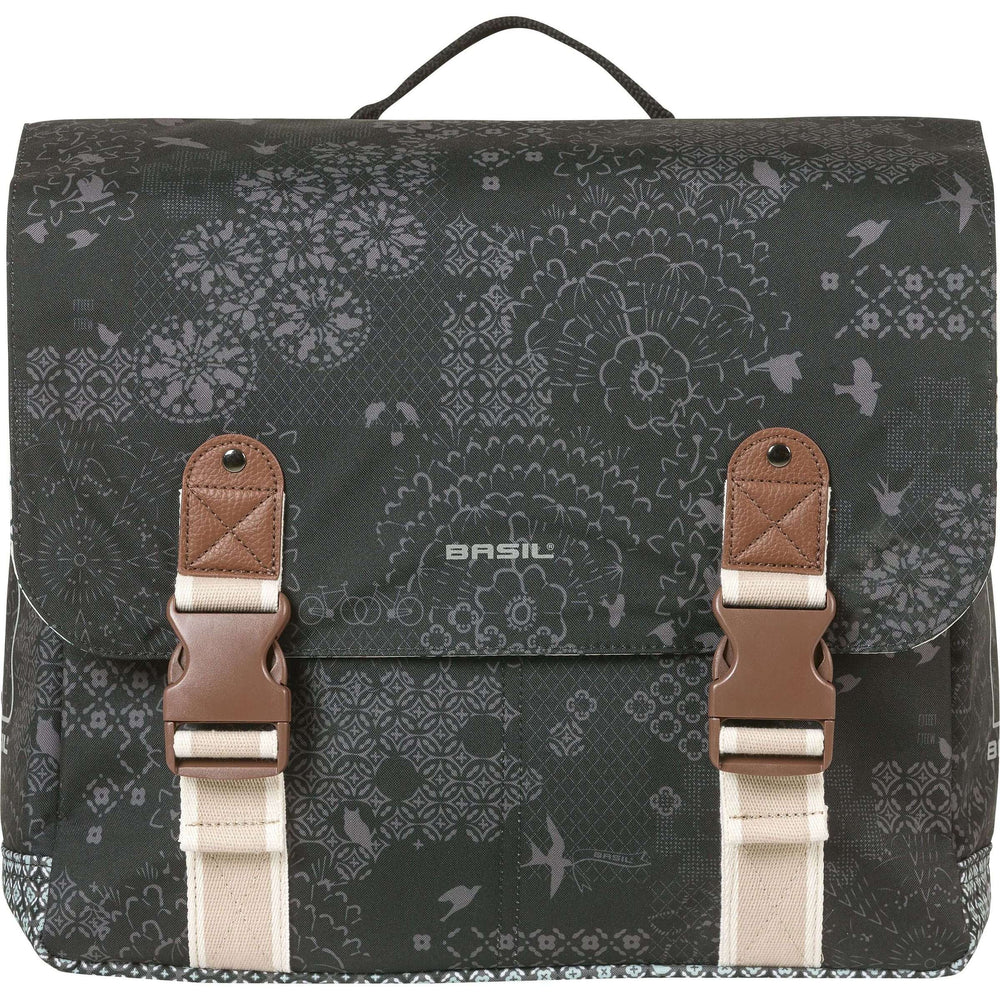 Basil Bolsa de bicicleta doble Bohème Mik 35 litros - carbón negro