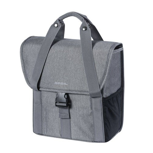 BASIL GO-SINGLE BAG - single pannier - women's - cycling - grey melange