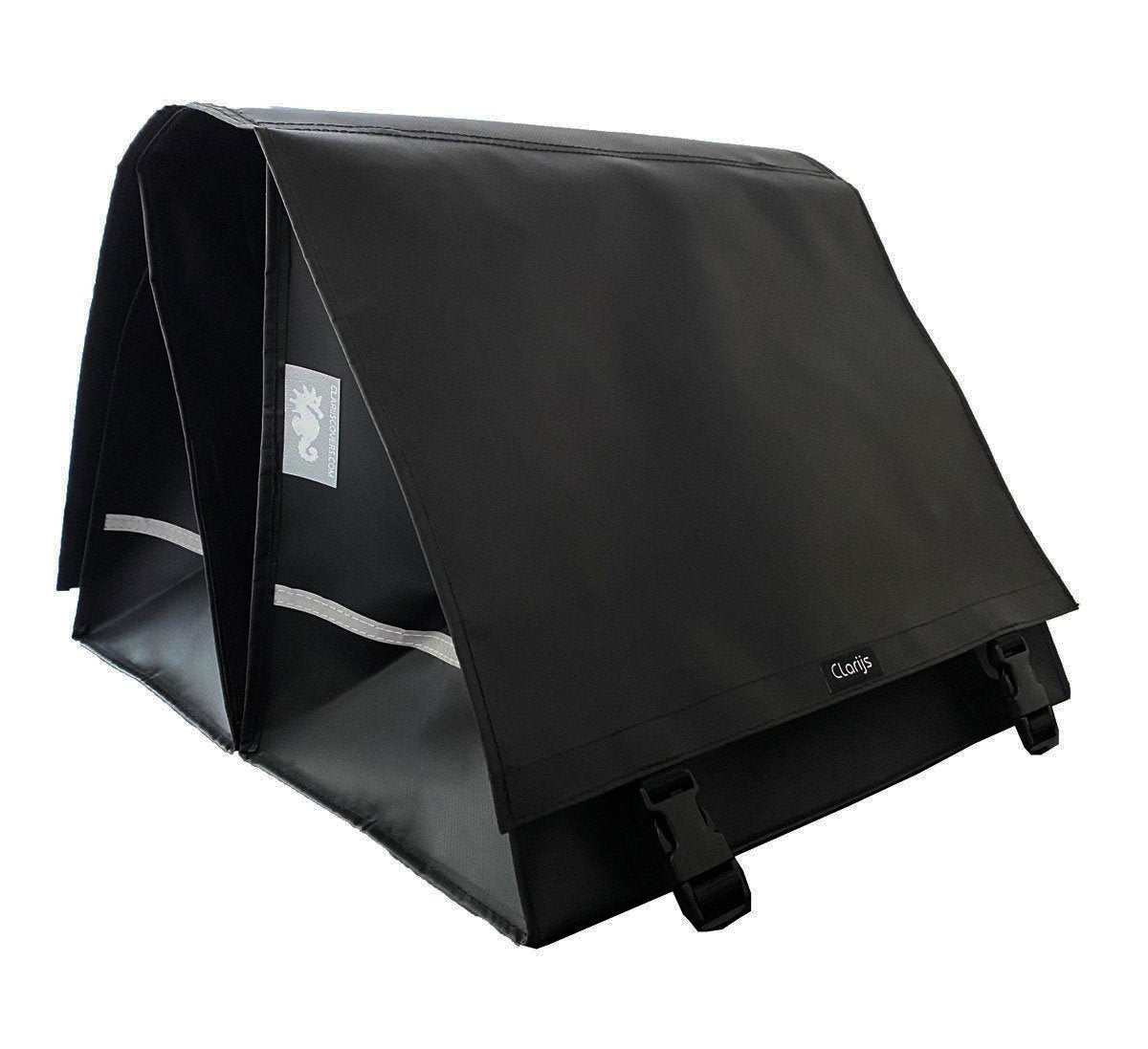 Clarijs Fahrradtasche doppelt XXL PVC 70L mit Ausschnitt schwarz