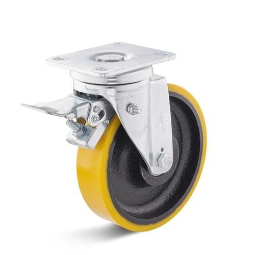 Torwegge zwenkwiel+rem zwaarlast 150x50mm