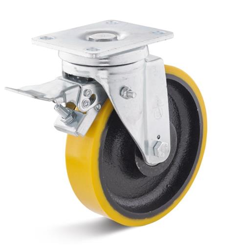 Torwegge zwenkwiel+rem zwaarlast 200x50mm