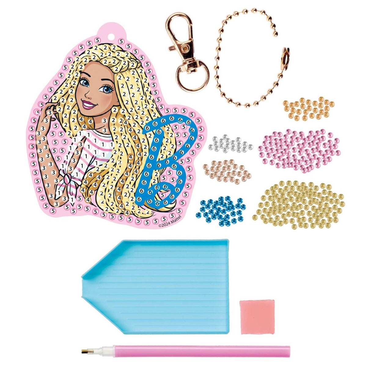 Creative craft group make your own diamond paining keychain barbie