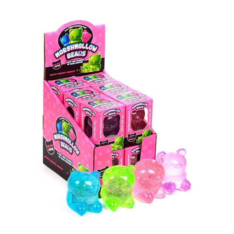 Bear maltose squeezable glow in the dark stress toy