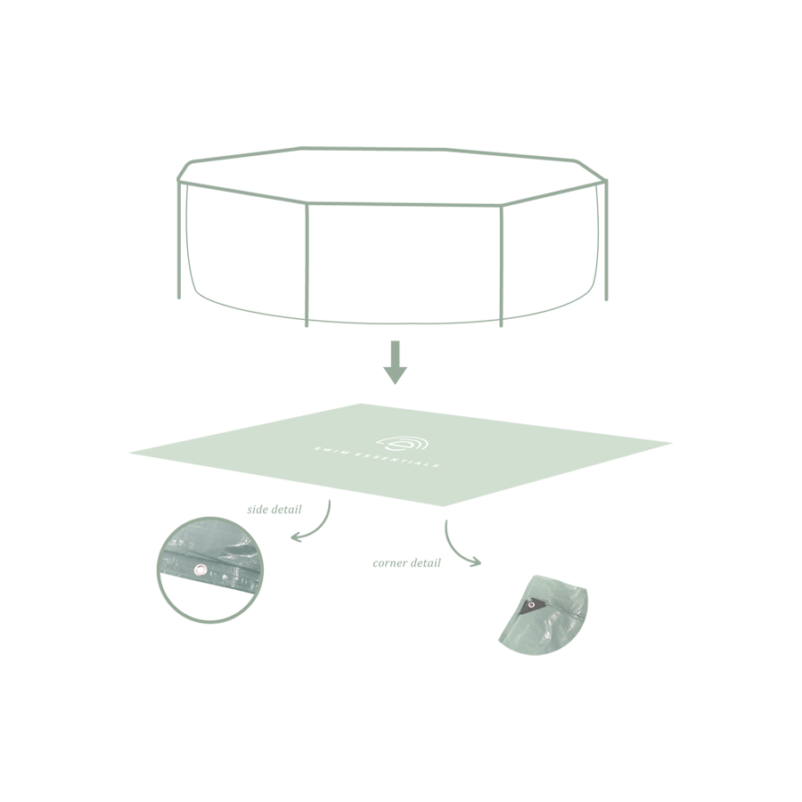 Essence | green groundsheet swimming pool round 300 cm