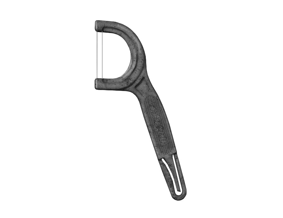 The eco gang toothpicks with dental floss - charcoal