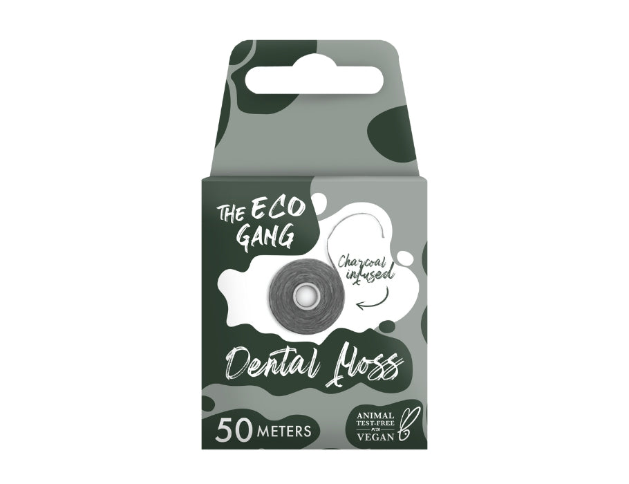 The eco gang dental floss - 50 m - charcoal