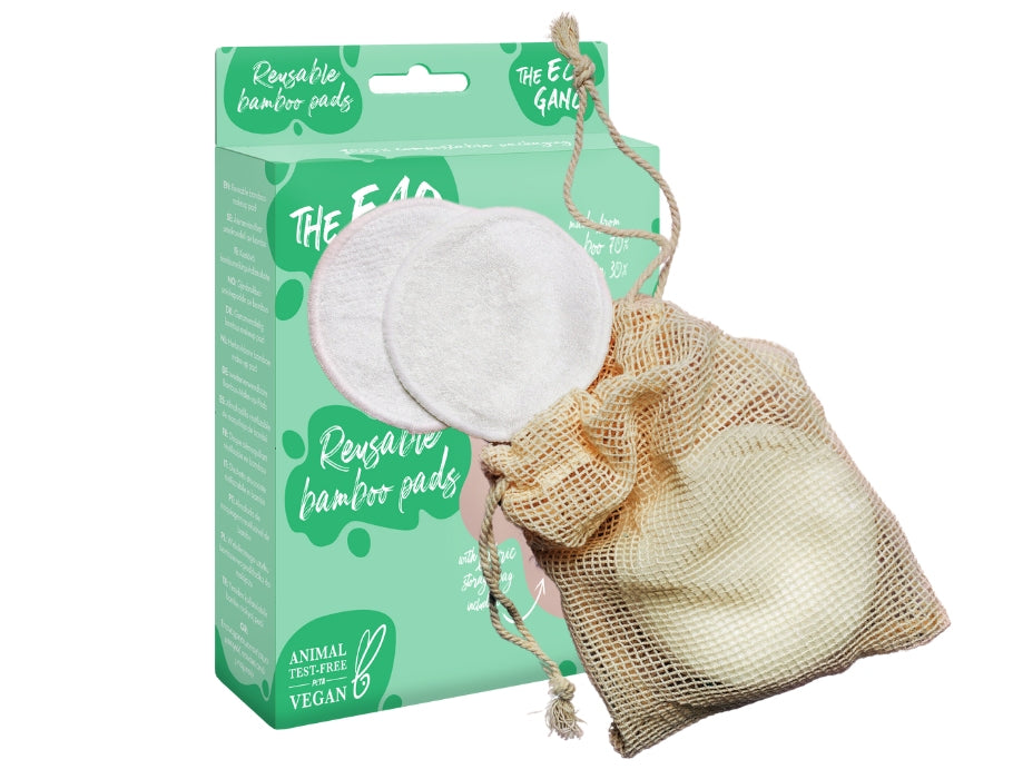 Las almohadillas de algodón reutilizables de Eco Gang - 8 piezas