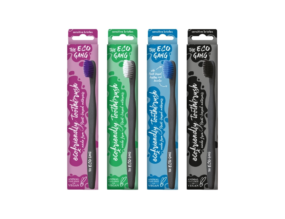 The eco gang plant-based toothbrush - sensitive - mix outer box 20 pcs.