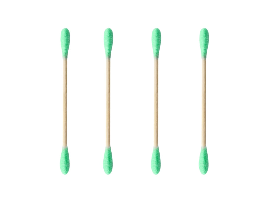 The eco gang cotton swabs - 100 pieces - green