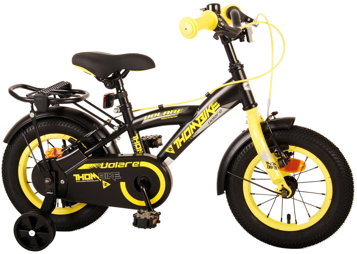 Volare Thombike Kinderbike - Jungen - 12 Zoll - Schwarzgelb - Zwei Handbremsen
